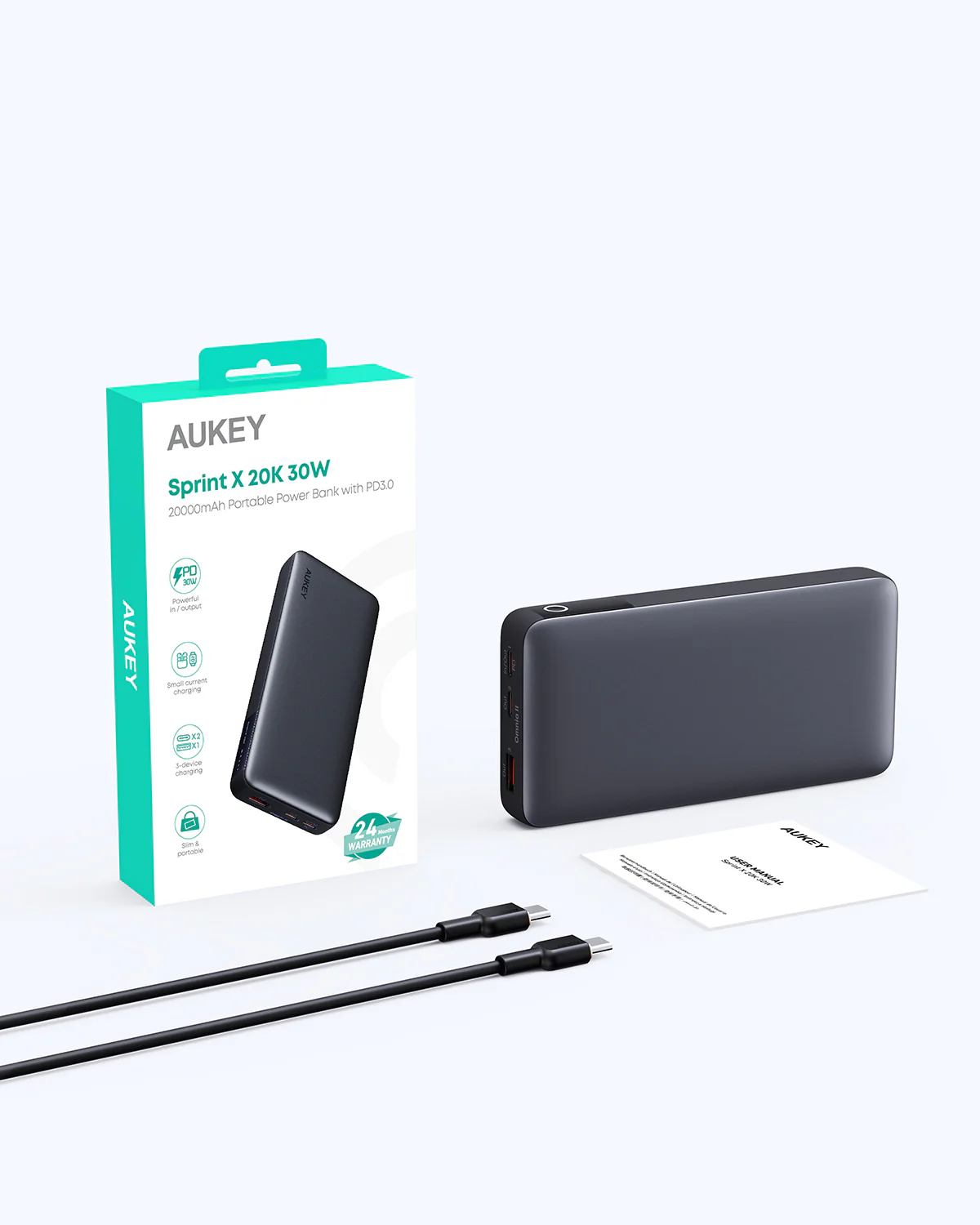  AUKEY PB-Y42 Sprint X 20K 30W 20000mAh Portable Power Bank